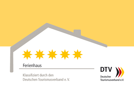 5-Sterne-Ferienhaus, klassifiziert durch den Deutschen Tourismusverband e. V.